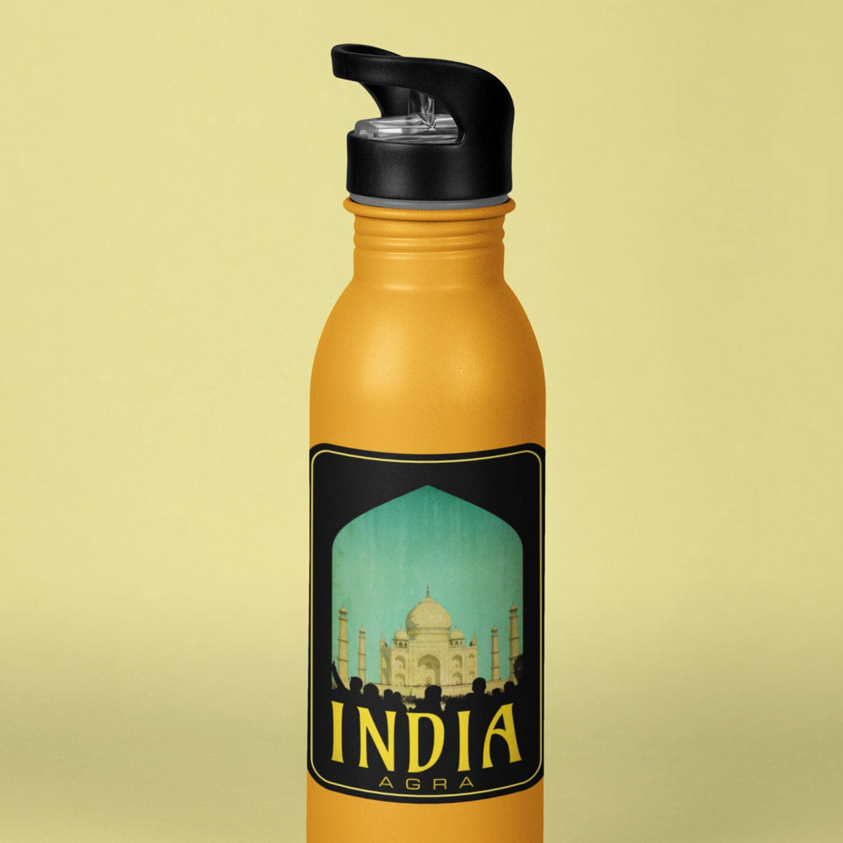 India Agra travel sticker, vintage style decal for suitcase, luggage, laptop or water bottle
