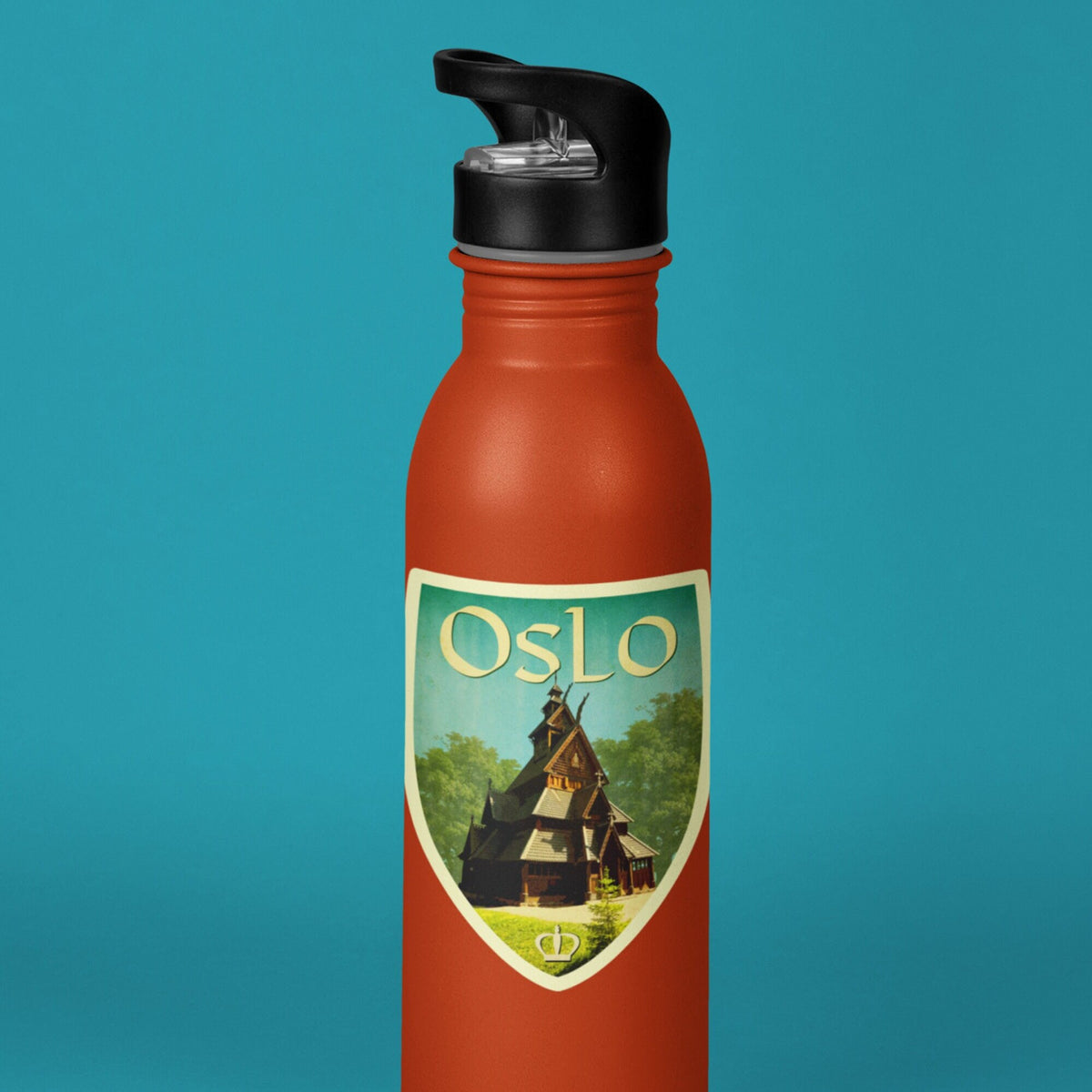 Oslo Norway Travel Sticker: Vintage Suitcase Decal