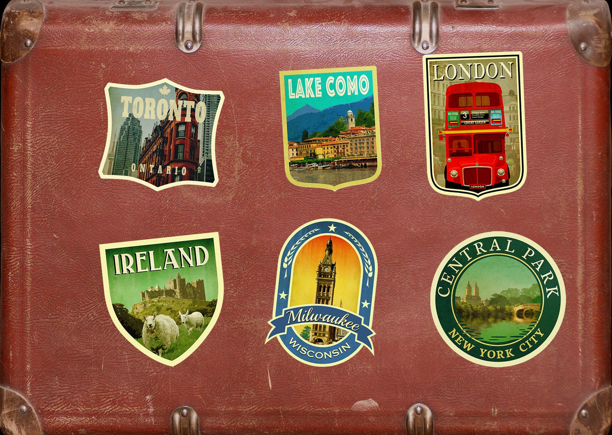 Milwaukee travel sticker, vintage style decal for suitcase, luggage, laptop or water bottle