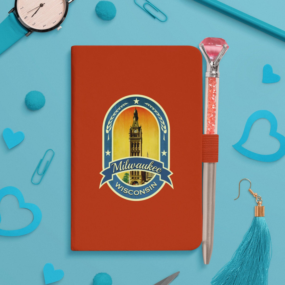 Milwaukee travel sticker, vintage style decal for suitcase, luggage, laptop or water bottle