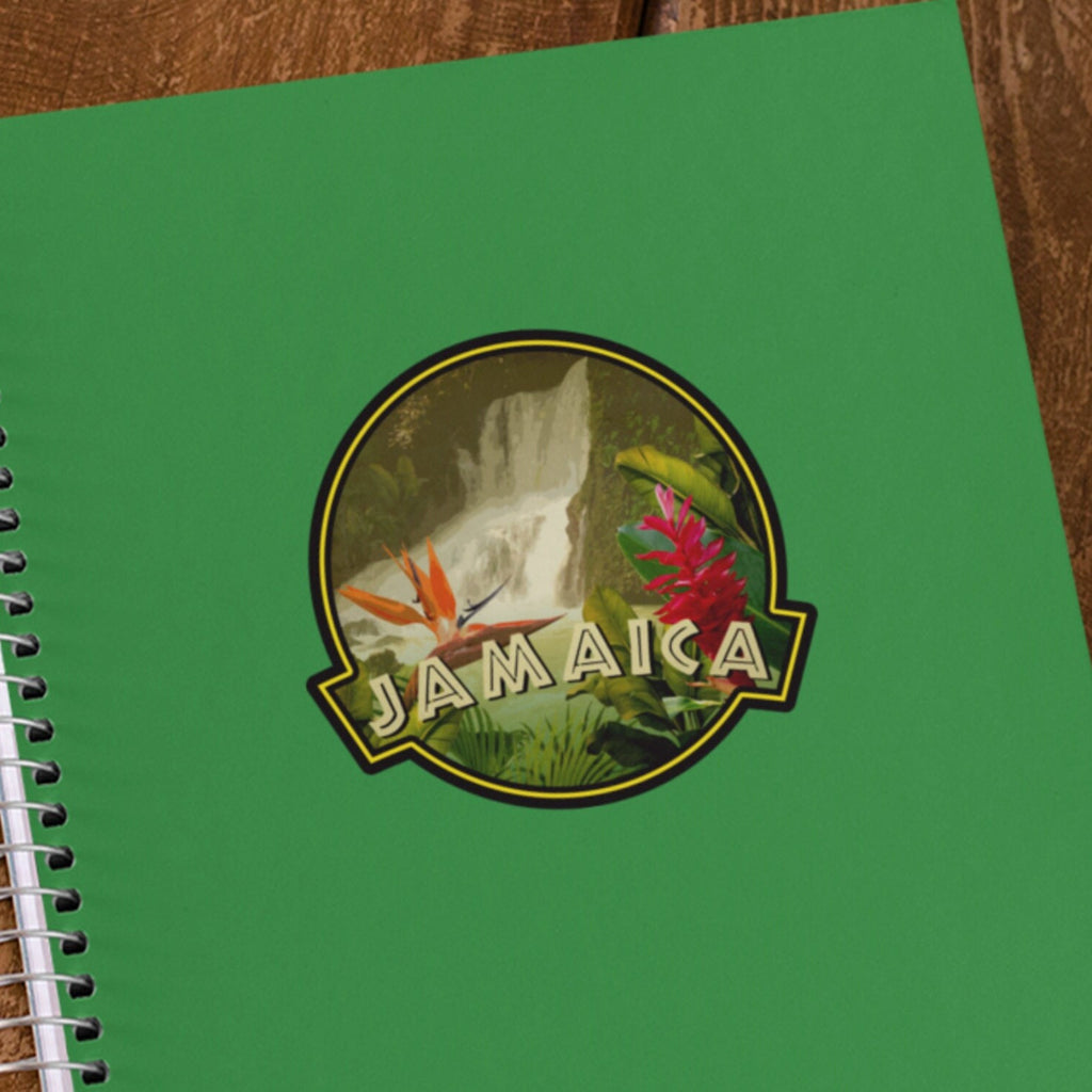 Jamaica travel sticker, vintage style decal for suitcase, luggage, laptop or water bottle