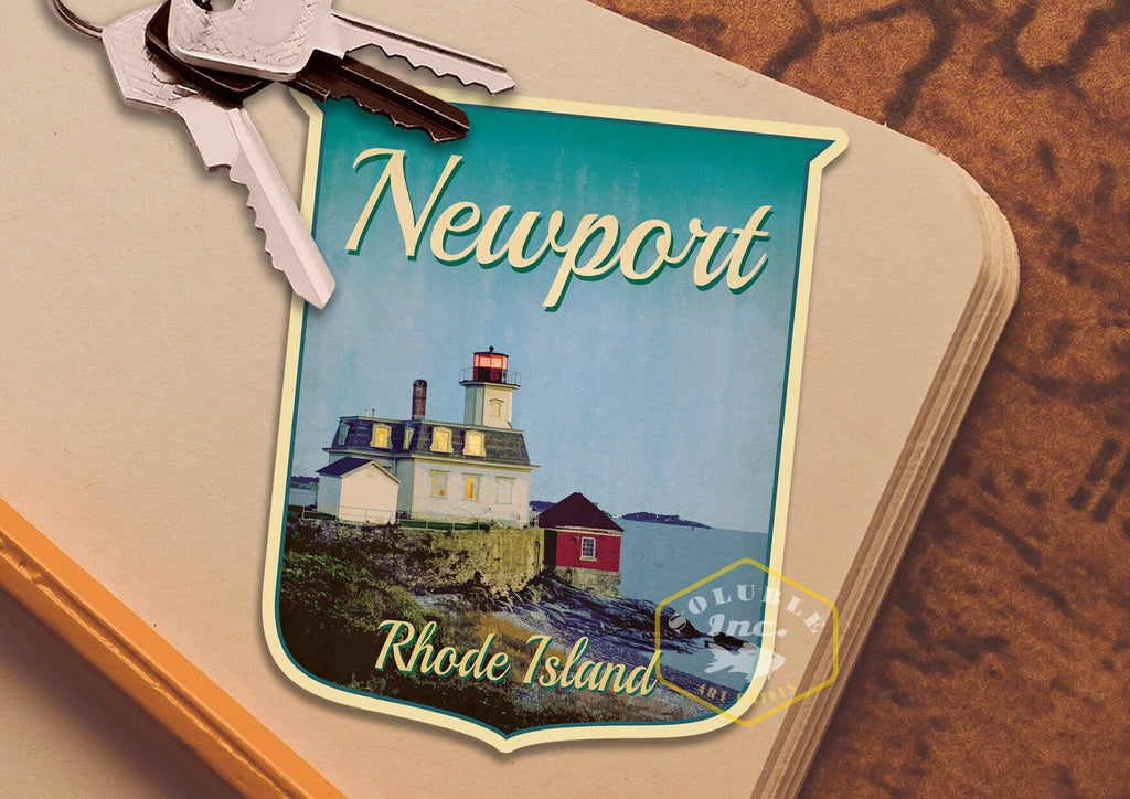 Newport Rhode Island Sticker: Vintage Travel Decal