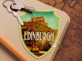 Edinburgh Scotland Travel Sticker: Vintage Suitcase Decal