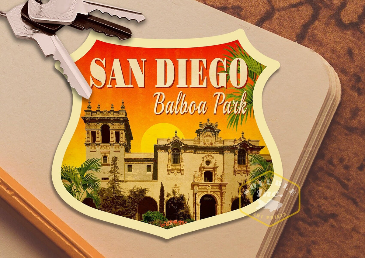 San Diego Sticker: Retro Balboa Park Travel Decal