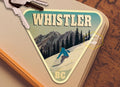 Whistler Canada travel sticker, vintage style decal for suitcase, luggage, laptop or water bottle