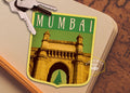 Mumbai India travel sticker, vintage style decal for suitcase, luggage, laptop or water bottle