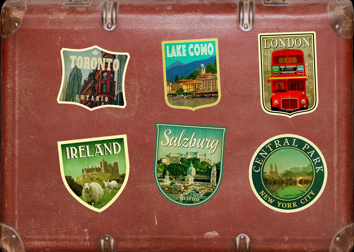 Salzburg Austria Vintage Travel Sticker: Luggage, Laptop Decal