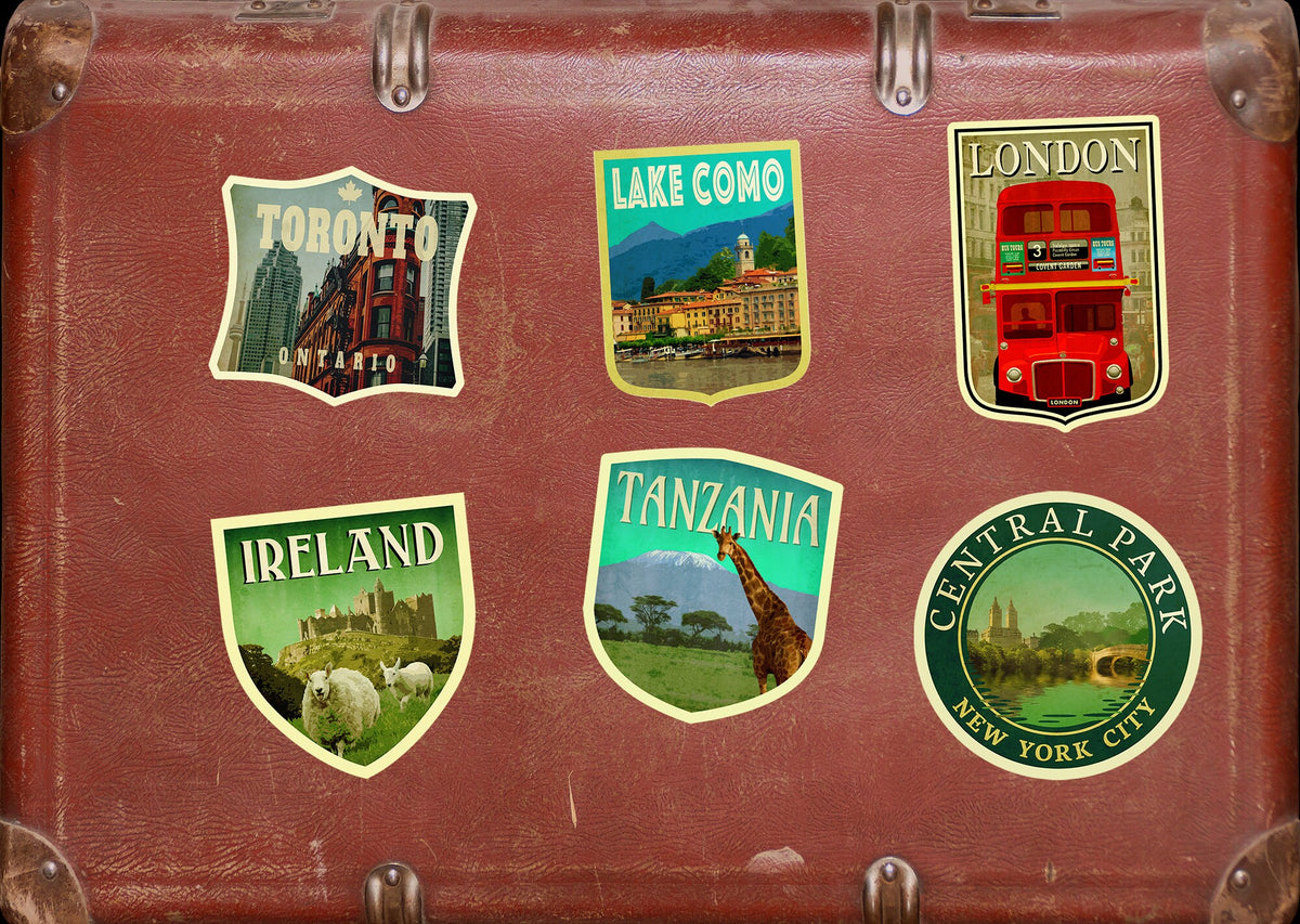 Tanzania travel sticker, vintage style decal for suitcase, luggage, car, laptop or water bottle