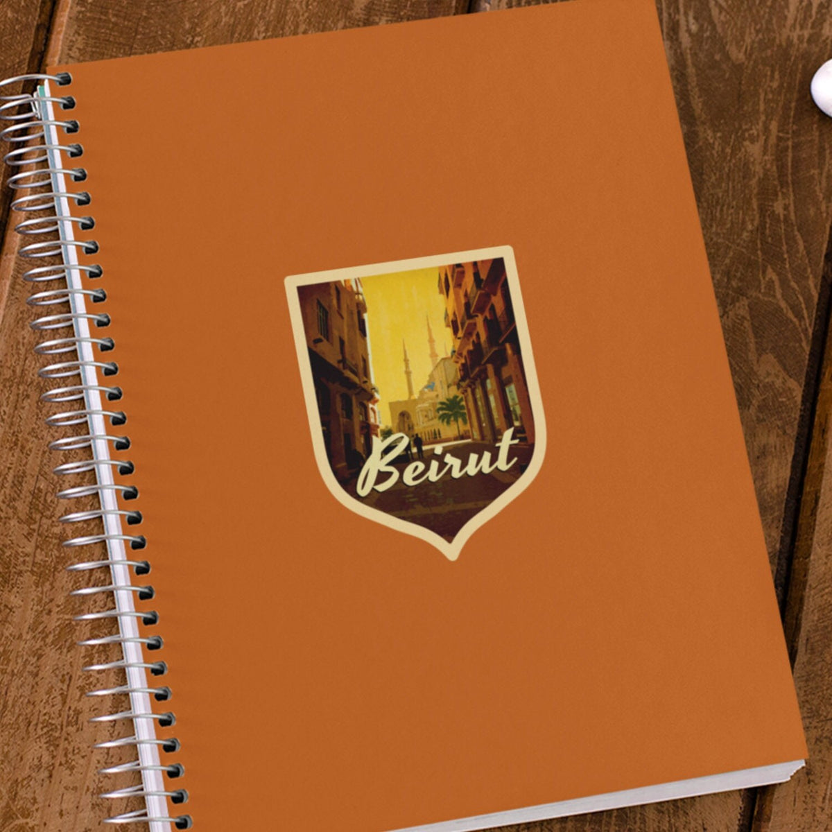 Beirut Lebanon travel sticker, vintage style decal for suitcase, luggage, laptop or water bottle