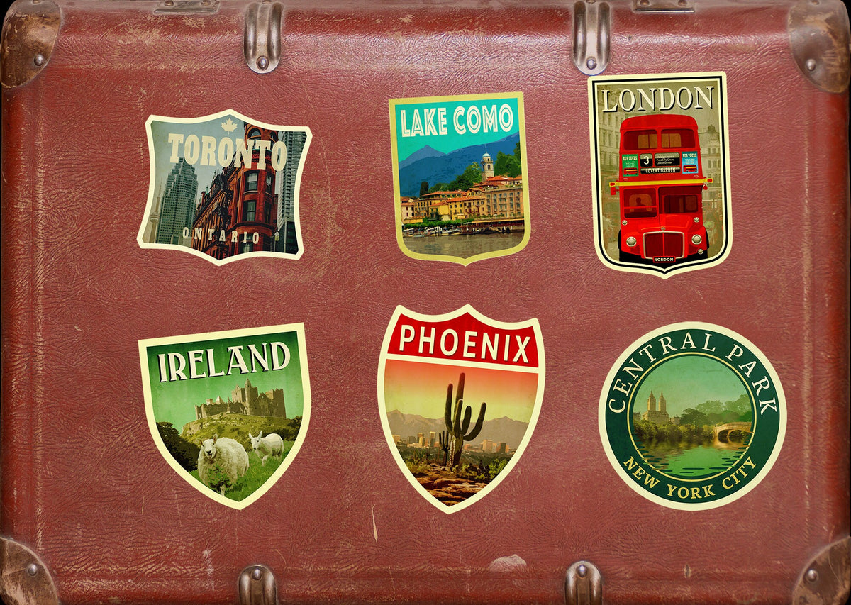 Phoenix Arizona travel sticker, vintage style decal for suitcase, luggage, laptop or water bottle