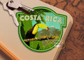 Costa Rica travel sticker, vintage style decal for suitcase, luggage, laptop or water bottle