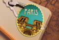 Paris Travel Sticker: Vintage style Decal for Laptop, Suitcase