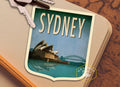 Sydney Australia travel sticker, vintage style decal for suitcase, luggage, laptop or water bottle