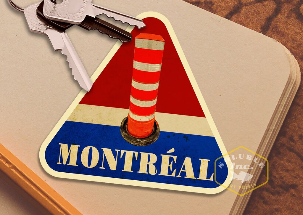 Montréal travel sticker, vintage style decal for suitcase, luggage, laptop or water bottle