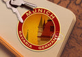 Munich Germany Travel Sticker: Vintage style Luggage Decal