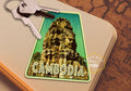 Cambodia travel sticker, vintage style decal for suitcase, luggage, laptop or water bottle