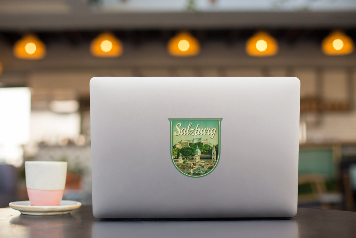 Salzburg Austria Vintage Travel Sticker: Luggage, Laptop Decal