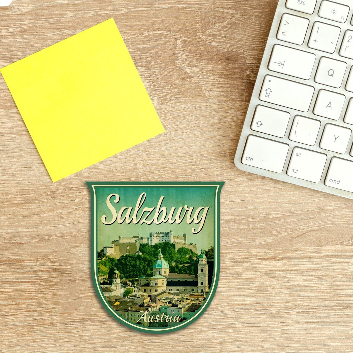 Salzburg Austria Vintage Travel Sticker: Luggage, Laptop Decal