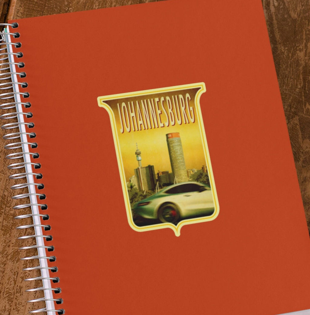 Johannesburg South Africa Vintage Travel Sticker: Suitcase, Laptop Decal
