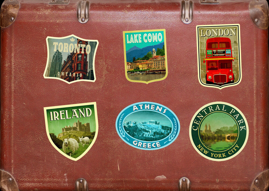 Athens Greece Travel Sticker: Vintage Acropolis Decal