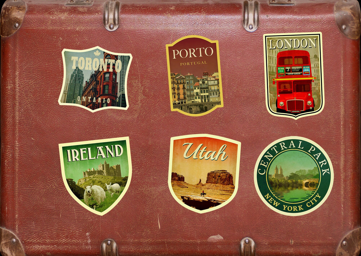 Utah travel sticker, vintage style decal for suitcase, luggage, laptop or water bottle
