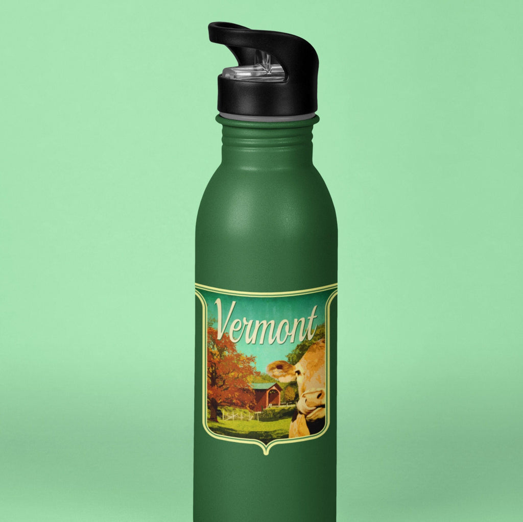 Vermont travel sticker, vintage style decal for suitcase, luggage, laptop or water bottle
