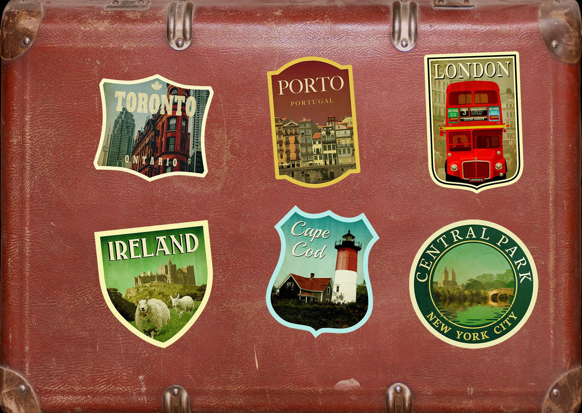 Cape Cod travel sticker, vintage style decal for suitcase, luggage, laptop or water bottle