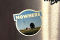 Nowhere magnet, vintage style fridge magnet
