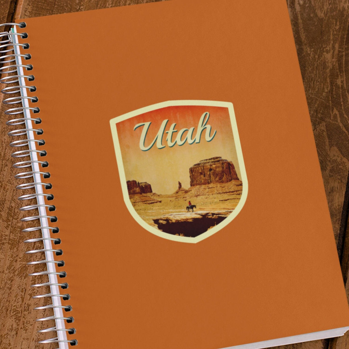 Utah travel sticker, vintage style decal for suitcase, luggage, laptop or water bottle
