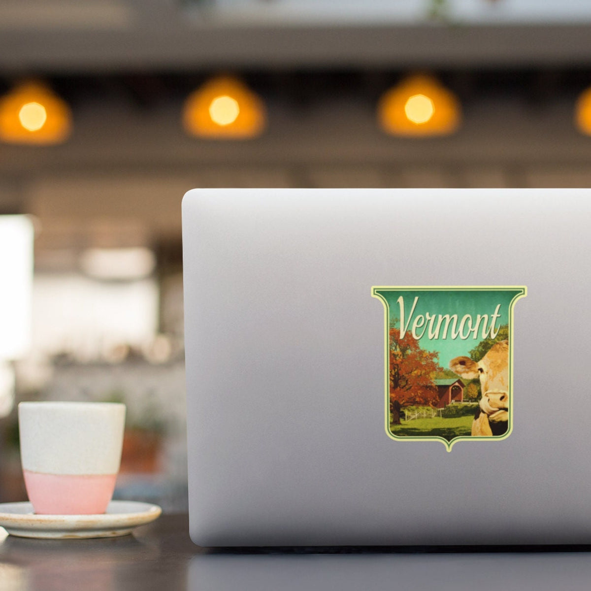 Vermont travel sticker, vintage style decal for suitcase, luggage, laptop or water bottle