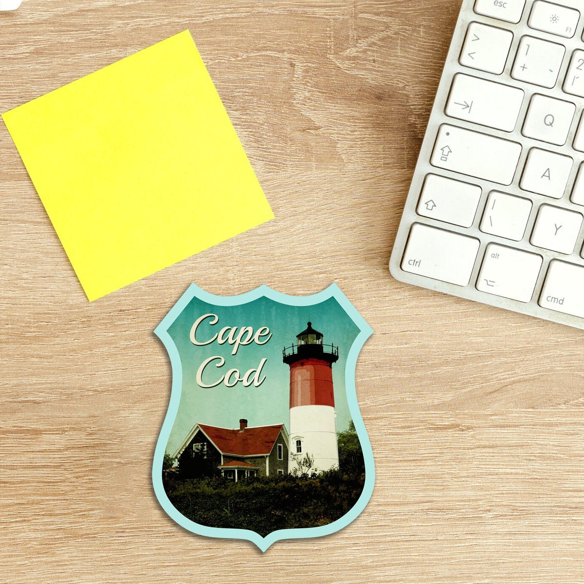 Cape Cod travel sticker, vintage style decal for suitcase, luggage, laptop or water bottle