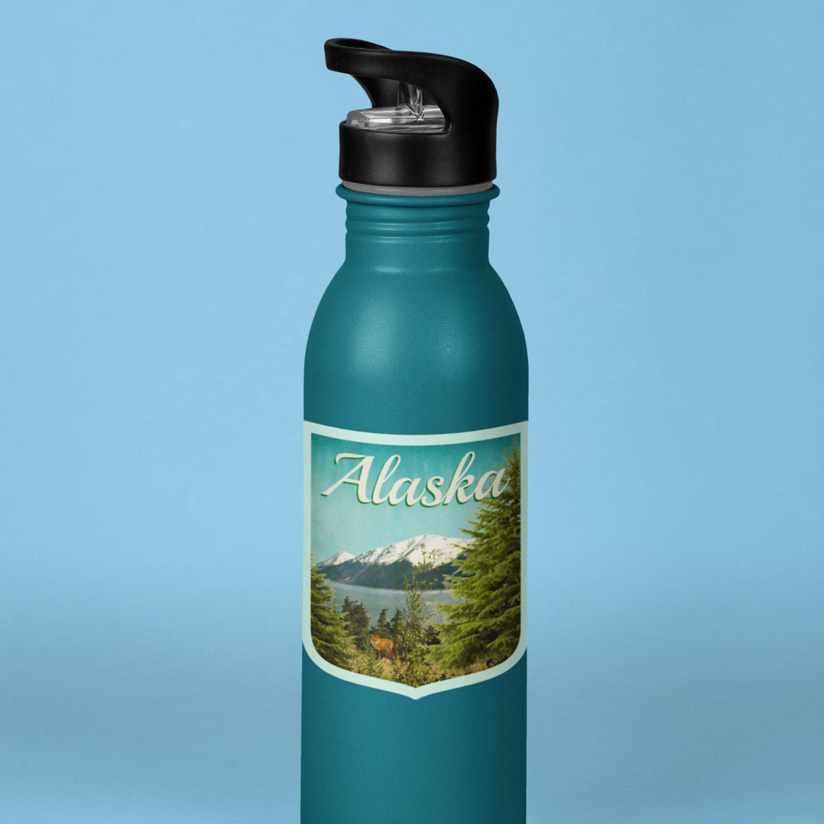 Alaska travel sticker, vintage style decal for suitcase, luggage, laptop or water bottle