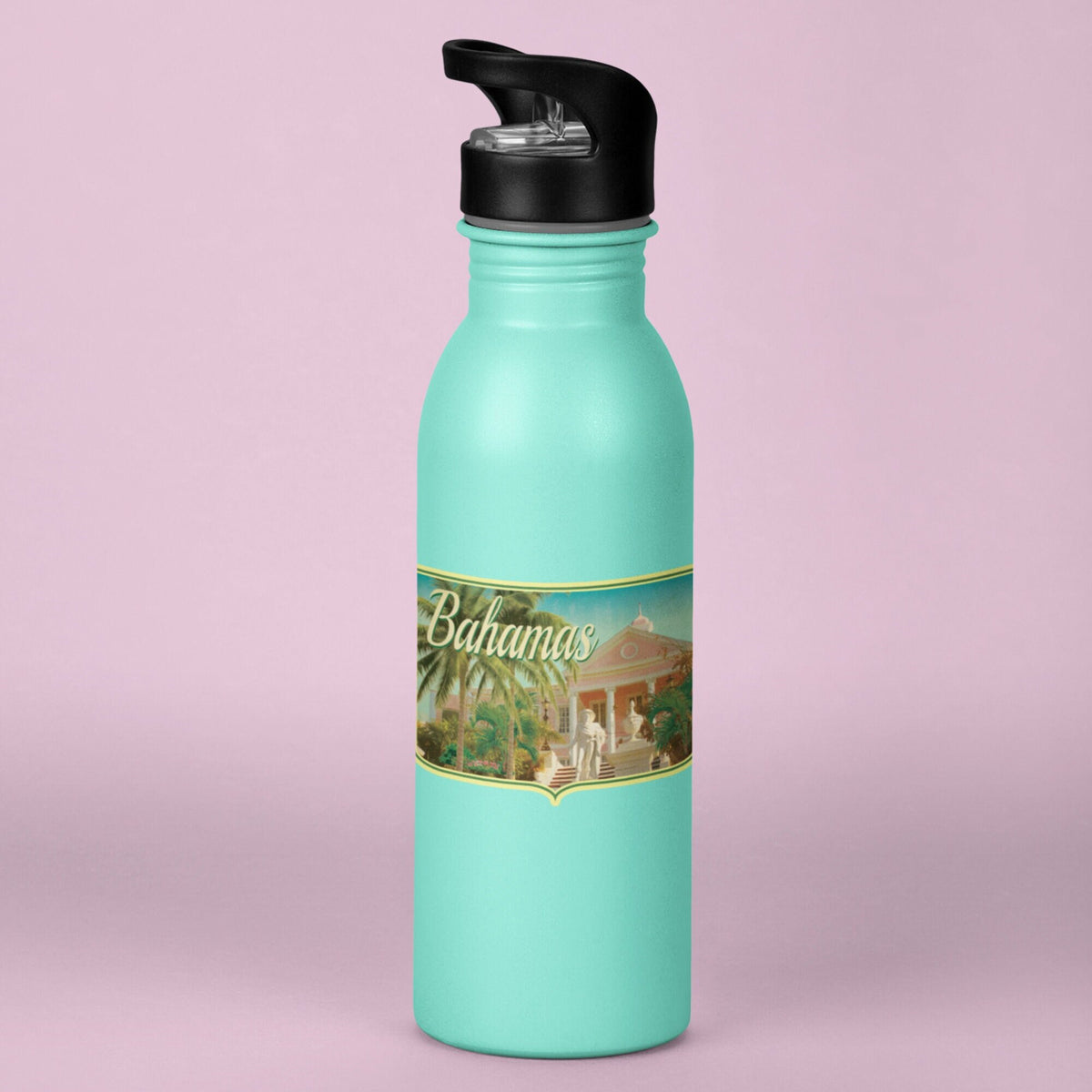 Bahamas travel sticker, vintage style decal for suitcase, luggage, laptop or water bottle