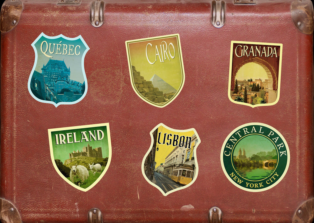 Cairo Egypt travel sticker, vintage style decal for suitcase, luggage, laptop or water bottle