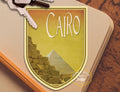Cairo Egypt travel sticker, vintage style decal for suitcase, luggage, laptop or water bottle