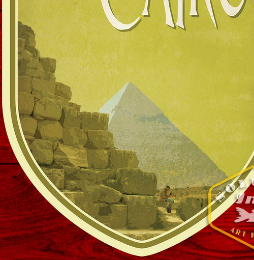 Cairo Egypt travel sticker, vintage style decal for suitcase, luggage, laptop or water bottle
