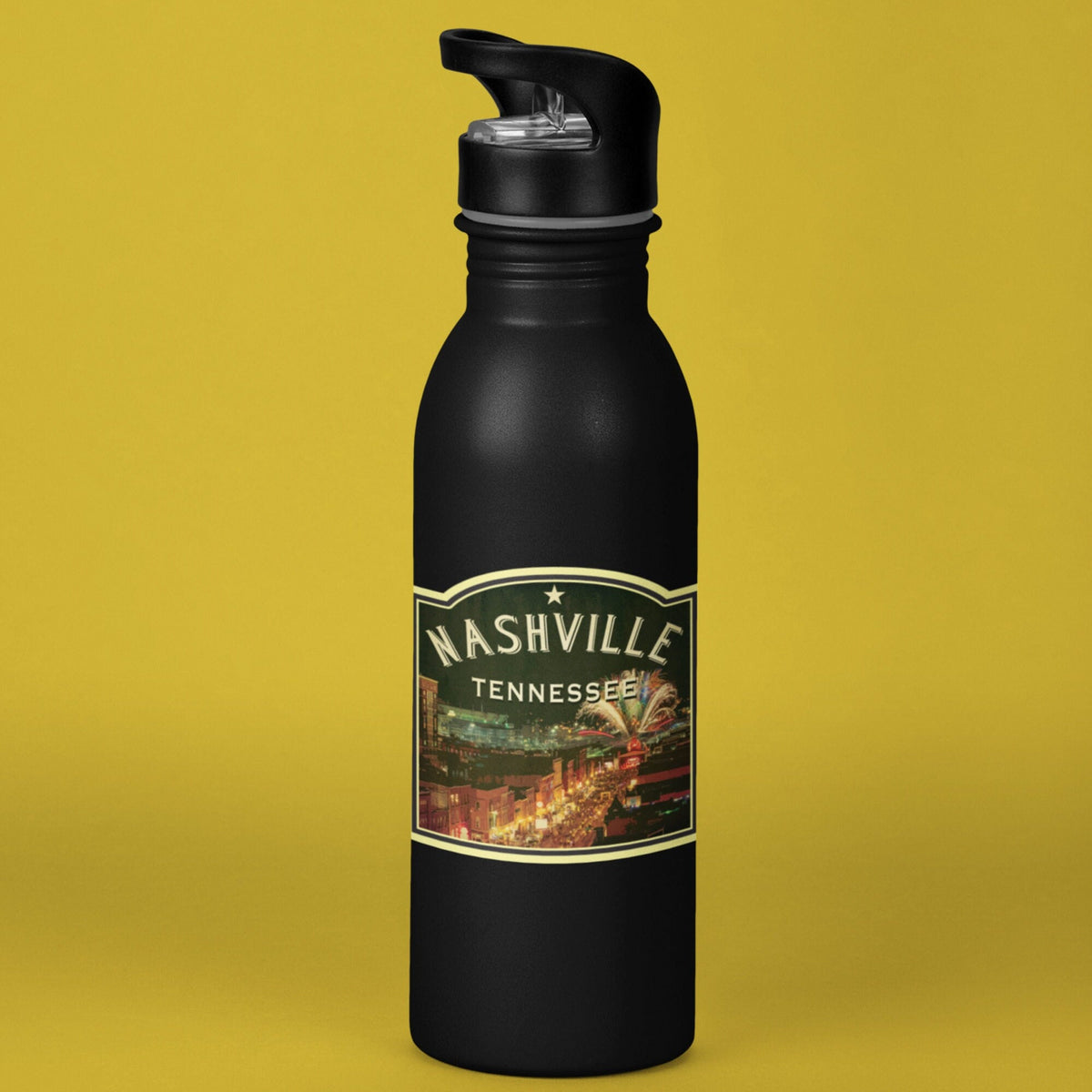 Nashville Tennessee travel sticker, vintage style decal for suitcase, luggage, laptop or water bottle