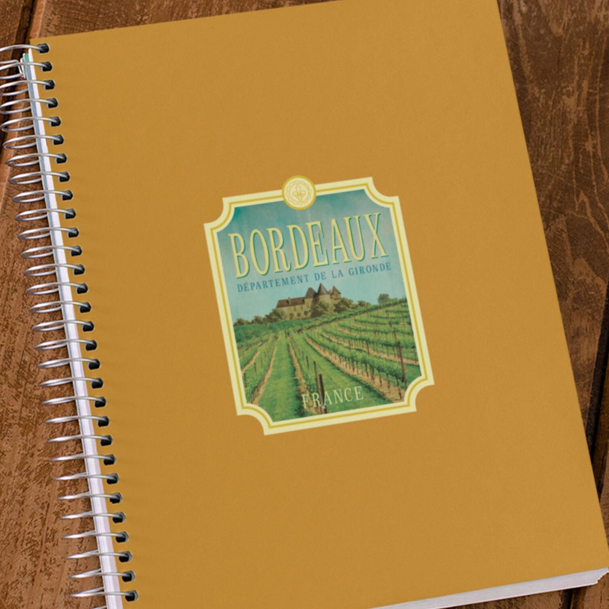 Bordeaux France Travel Sticker: Vintage Suitcase Decal