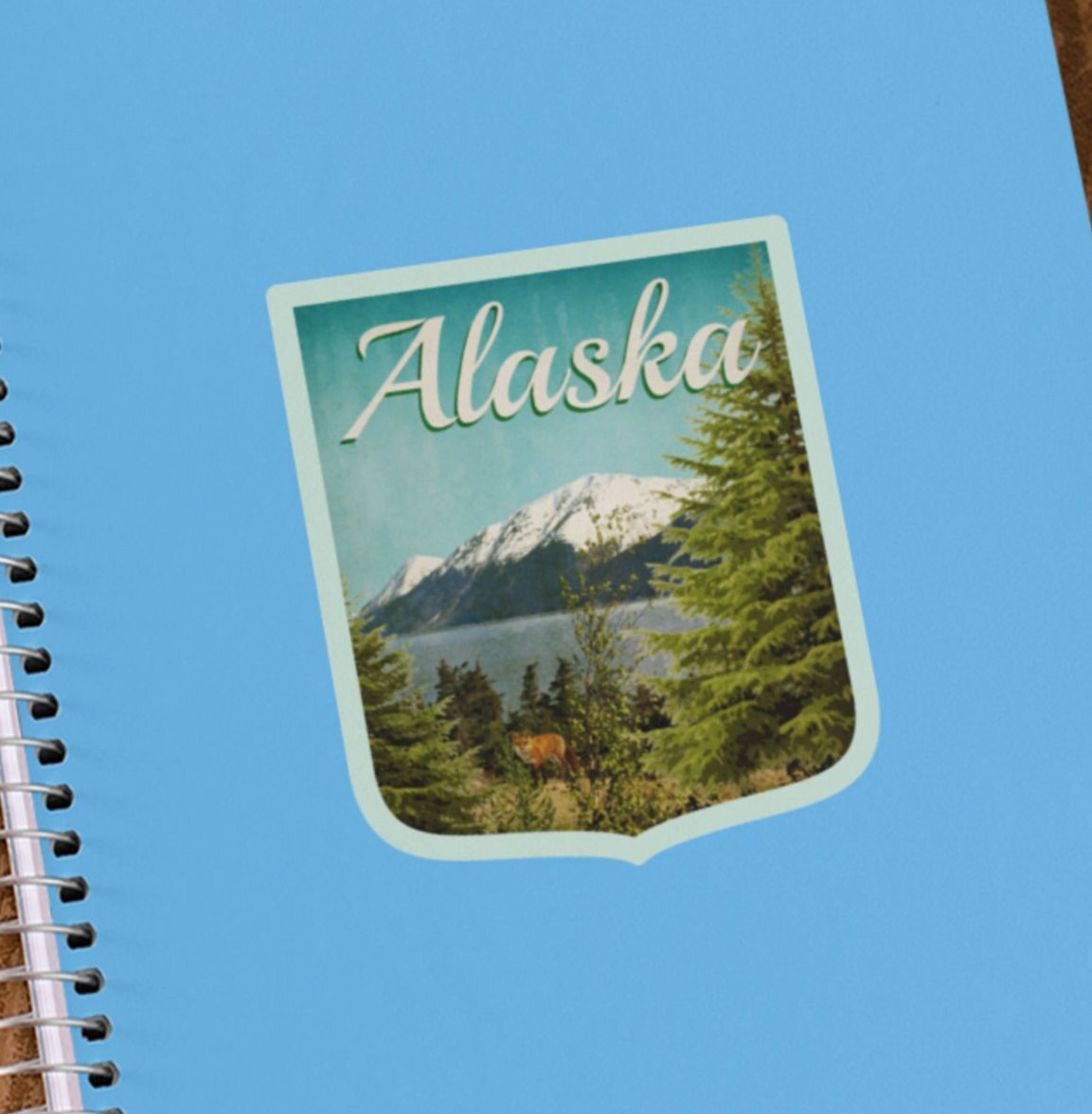 Alaska travel sticker, vintage style decal for suitcase, luggage, laptop or water bottle