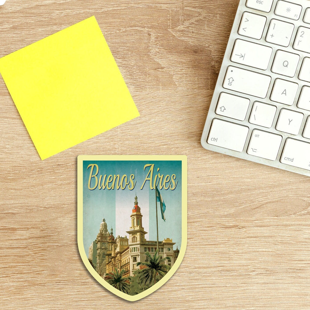 Buenos Aires Argentina Sticker: Vintage Travel Luggage Decal