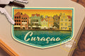 Curacao travel sticker, vintage style decal for suitcase, luggage, laptop or water bottle