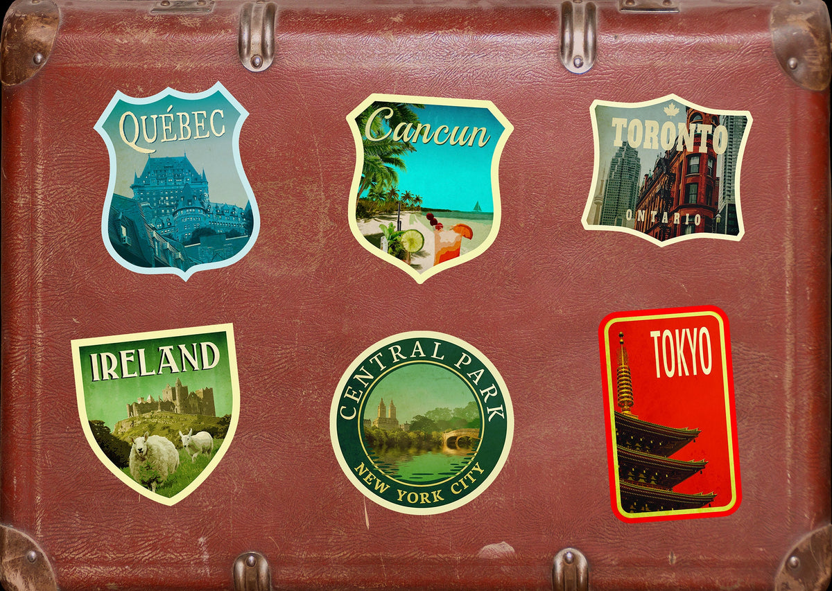 Cancun Mexico travel sticker, vintage style decal for suitcase, luggage, laptop or water bottle
