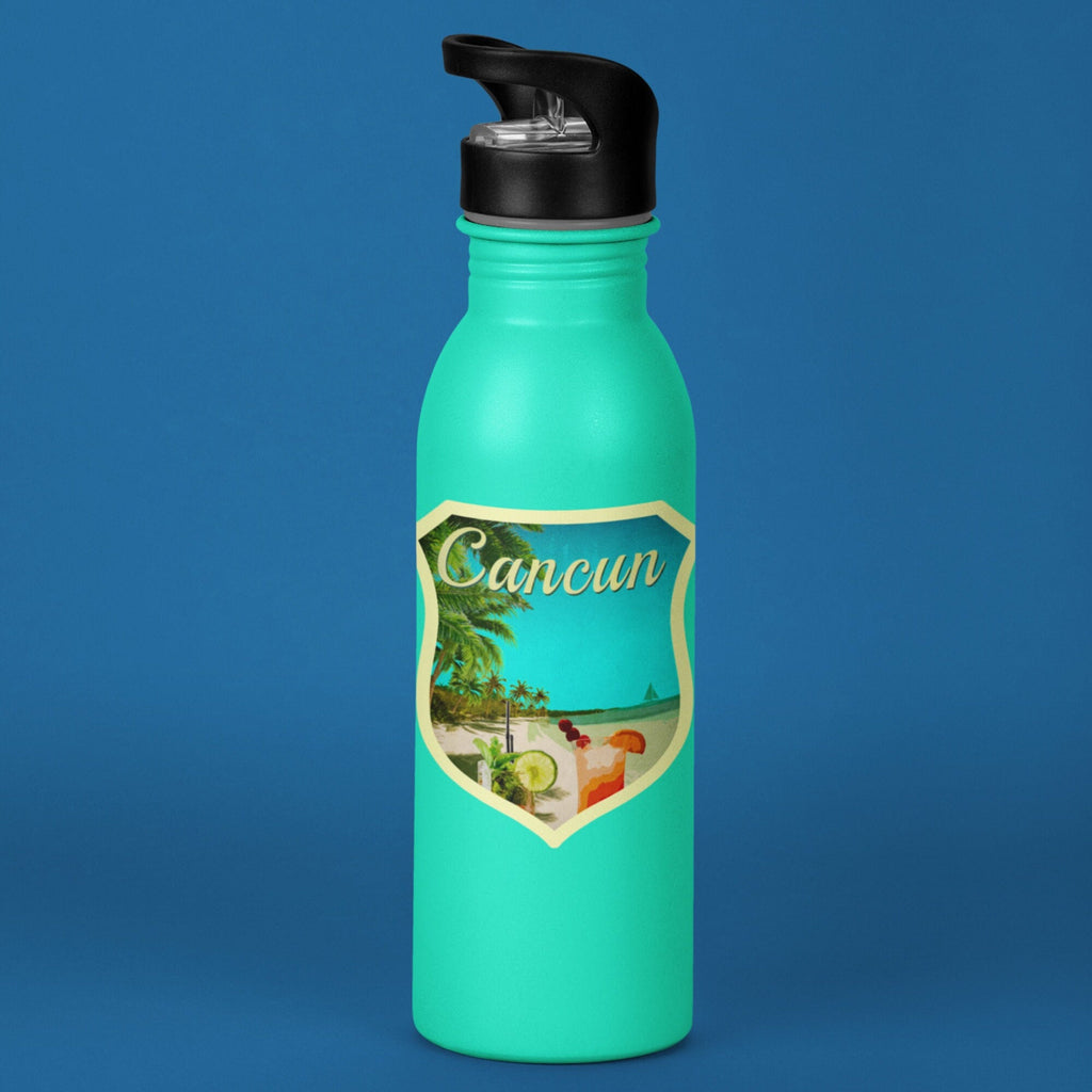 Cancun Mexico travel sticker, vintage style decal for suitcase, luggage, laptop or water bottle