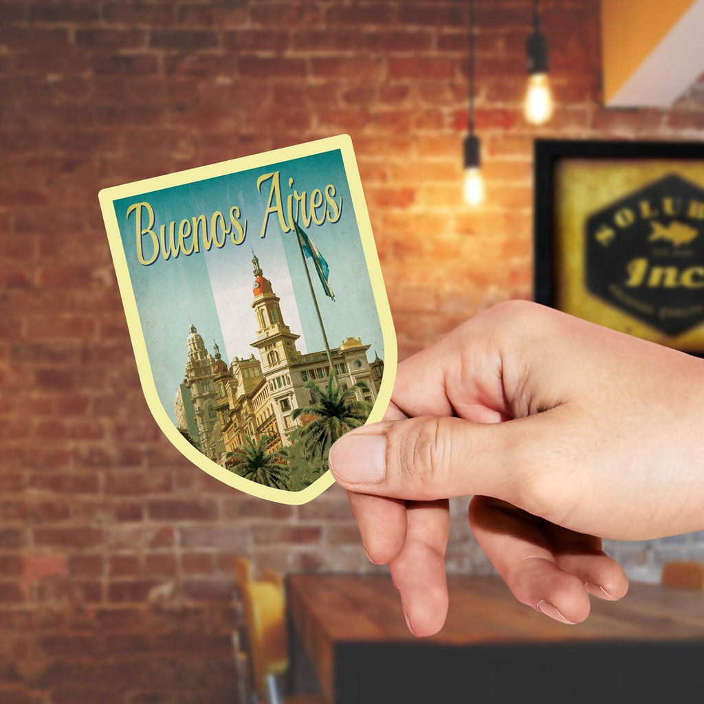 Buenos Aires Argentina Sticker: Vintage Travel Luggage Decal