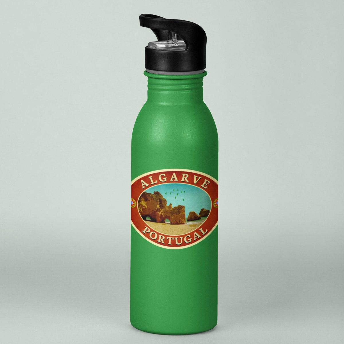 Algarve Portugal Travel Sticker: Vintage-style Suitcase Decal