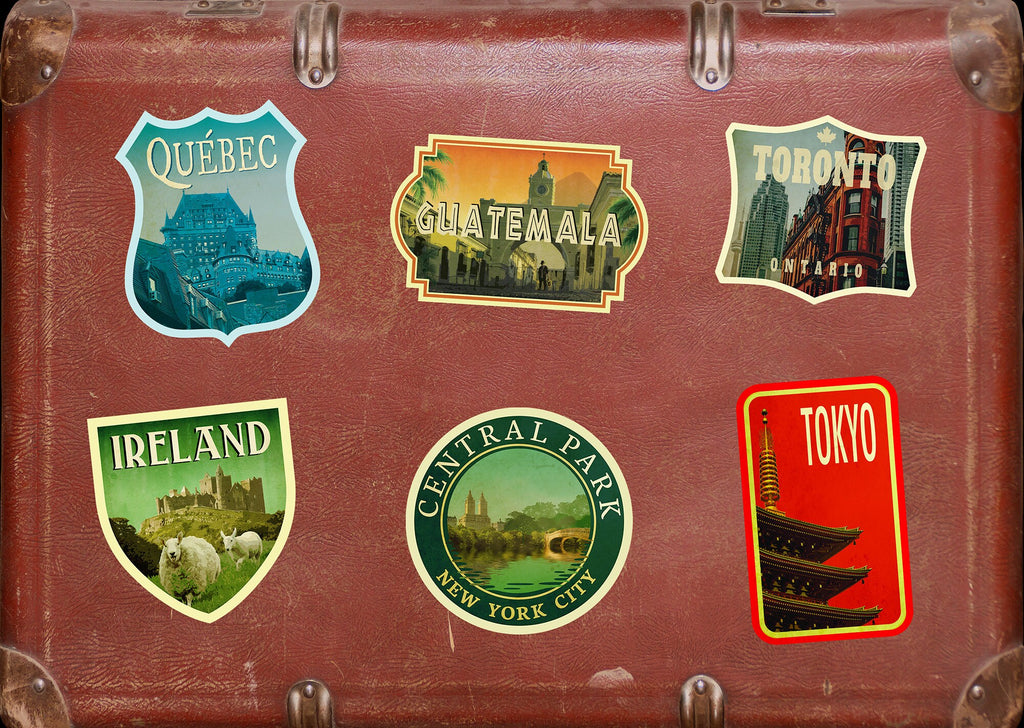 Guatemala travel sticker, vintage style decal for suitcase, luggage, laptop or water bottle