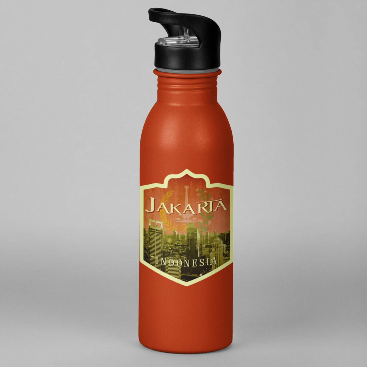 Jakarta Indonesia travel sticker, vintage style decal for suitcase, luggage, laptop or water bottle