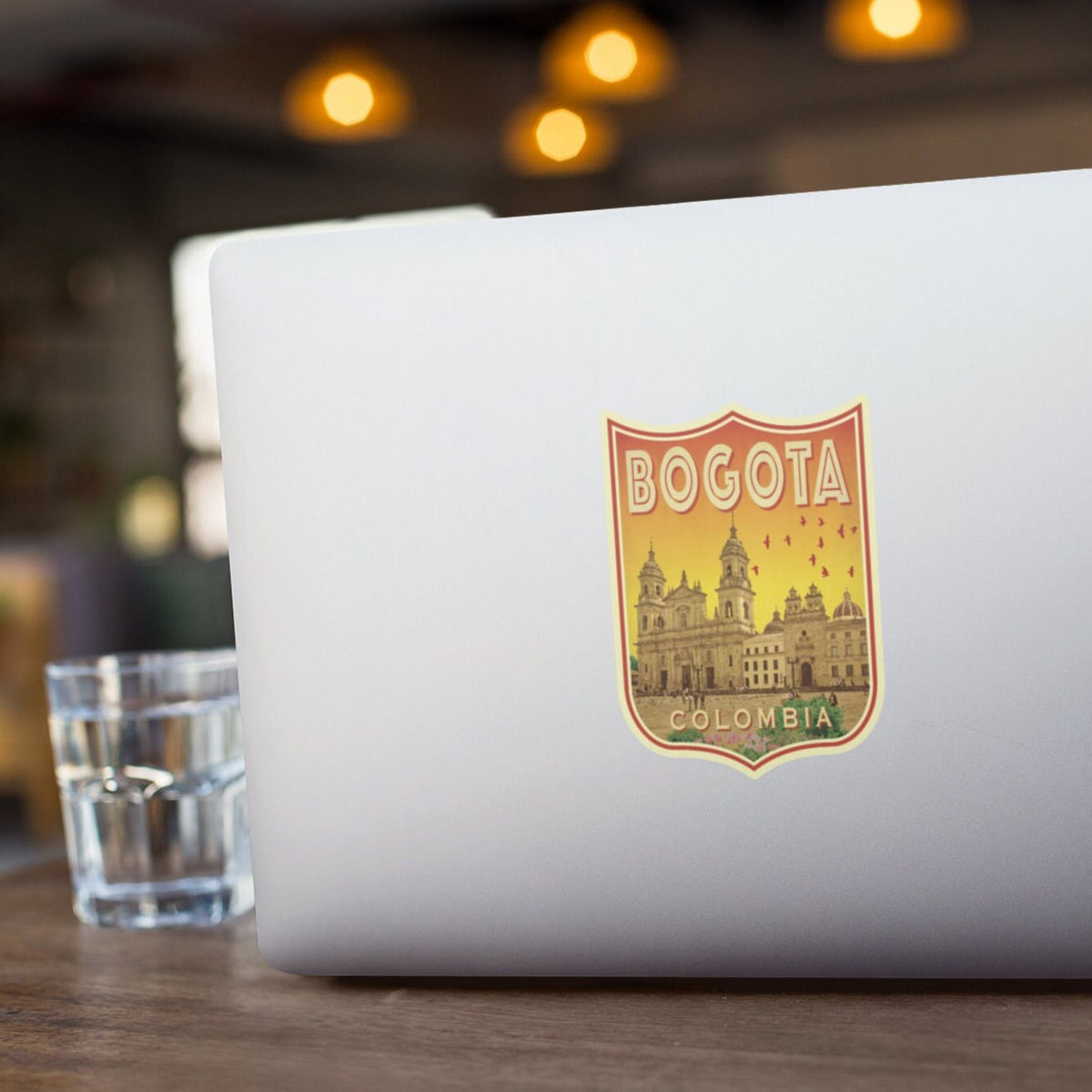 Bogota Colombia travel sticker, vintage style decal for suitcase, luggage, laptop or water bottle