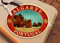 Algarve Portugal Travel Sticker: Vintage-style Suitcase Decal