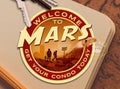 Mars travel sticker, vintage style decal for suitcase, luggage, laptop or water bottle